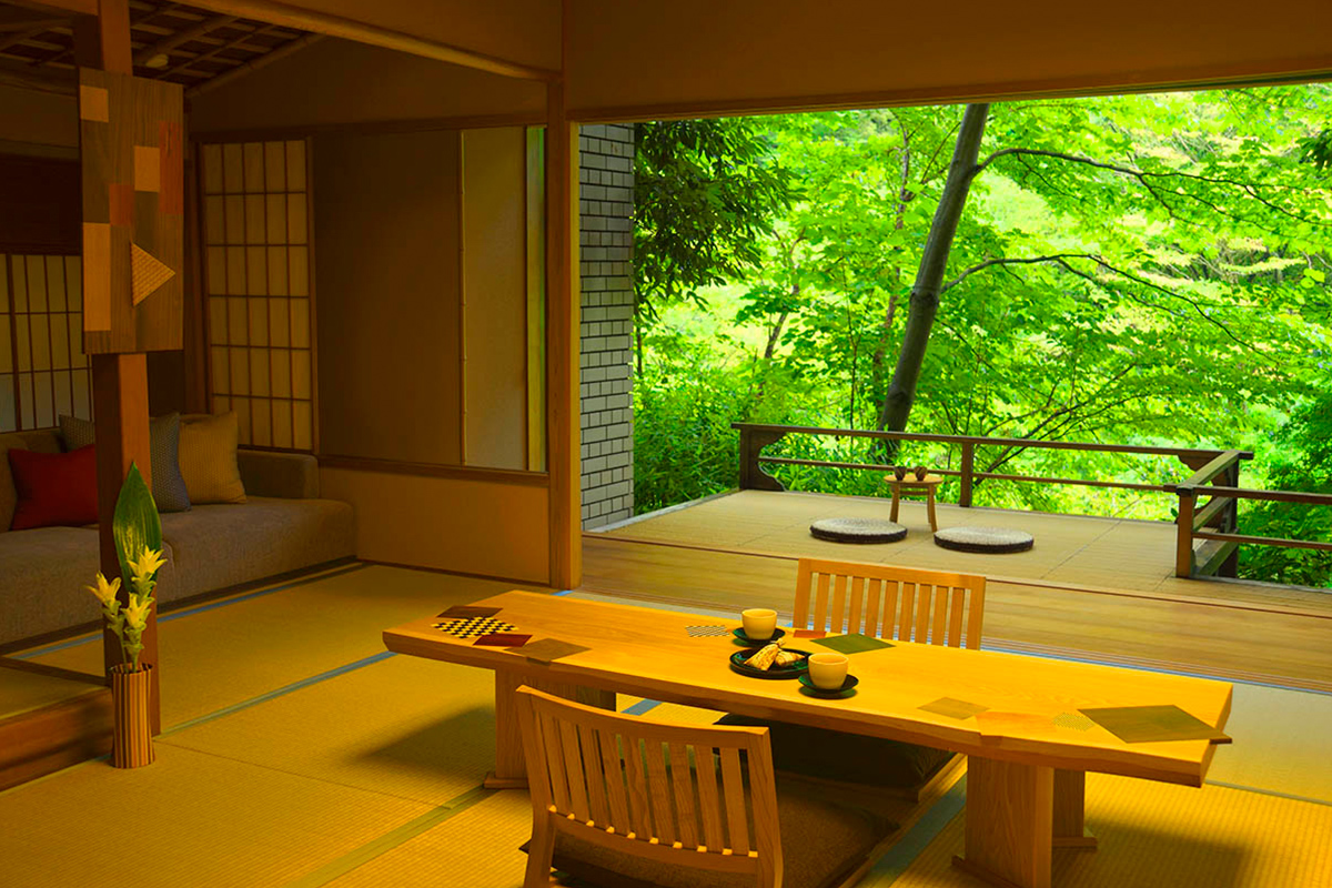 Ryokan dining room in Japan