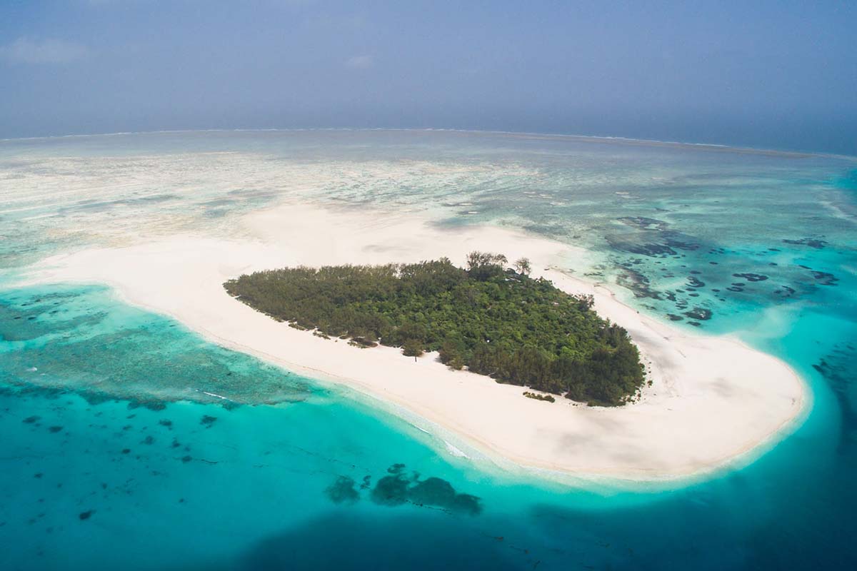 Mnemba Island Lodge view from the sky