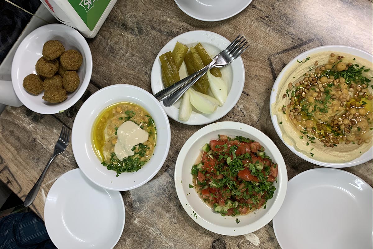 A traditional lunch at Mahane Yehuda Market