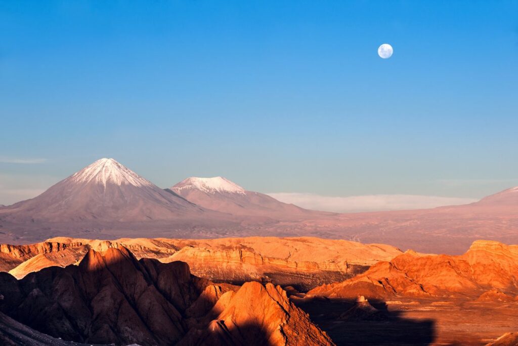 Travel to Atacama desert to see the volcanoes