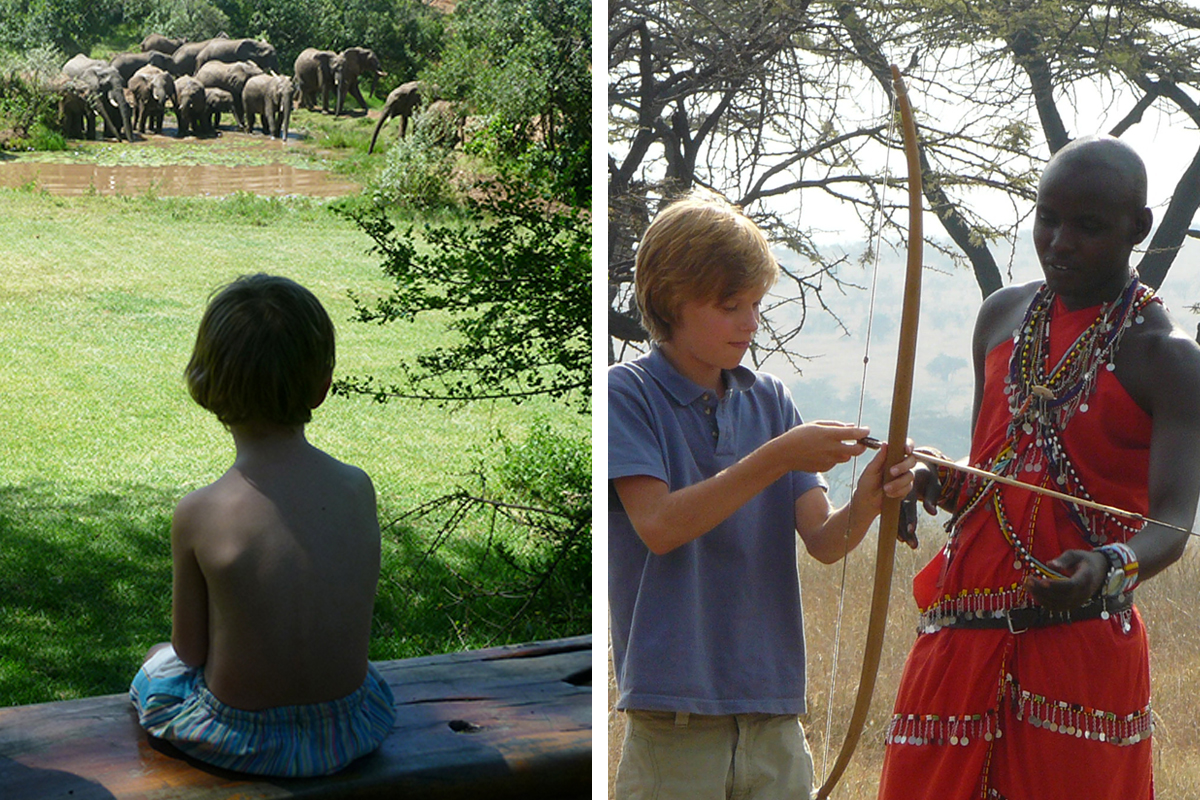 Children on holiday in Africa