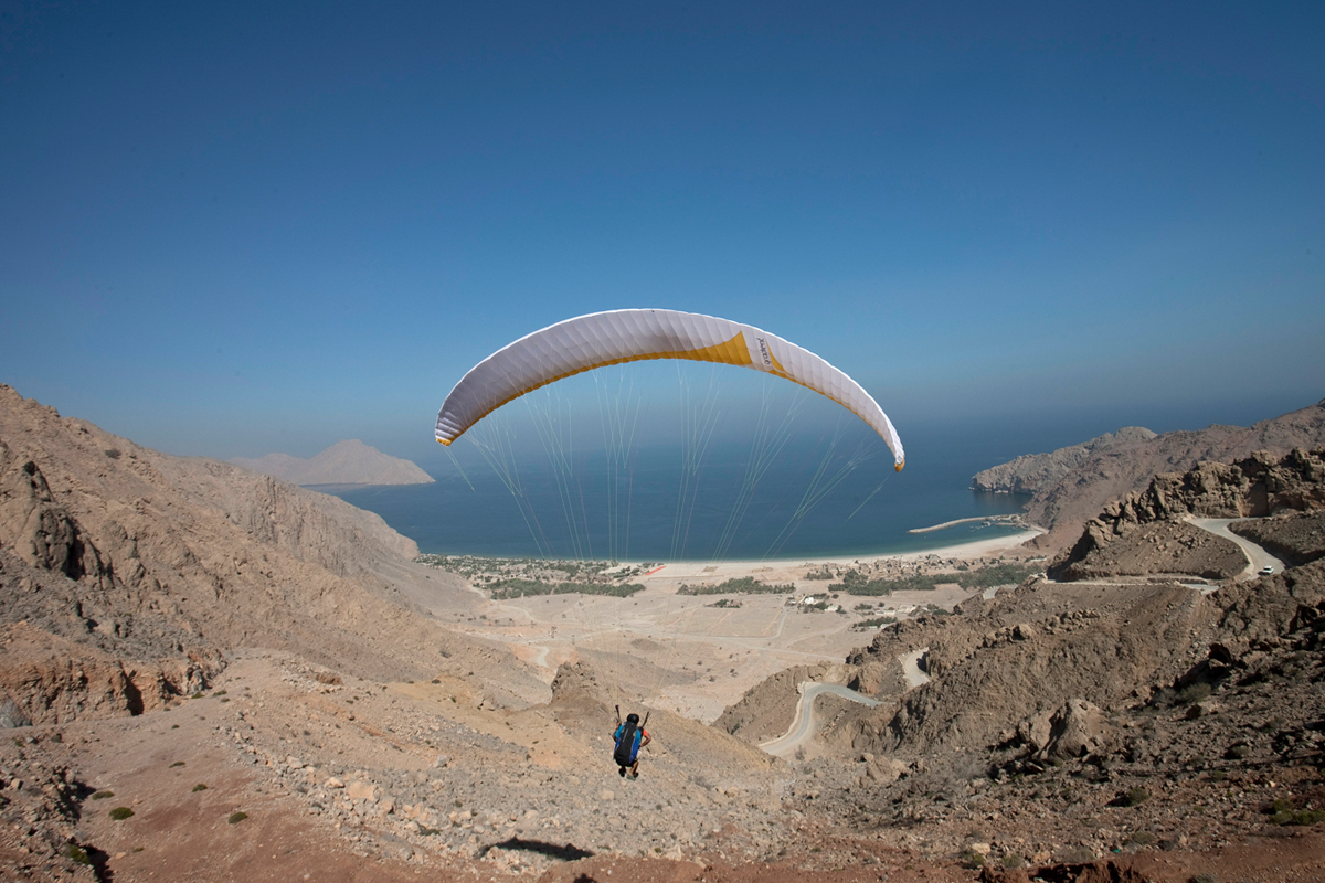 Paragliding in Oman