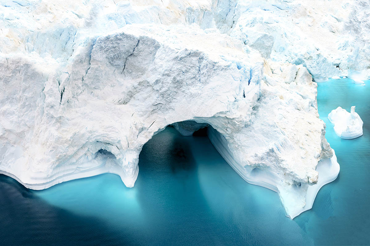 Greenland, glaciers, icebergs and Arctic Ocean