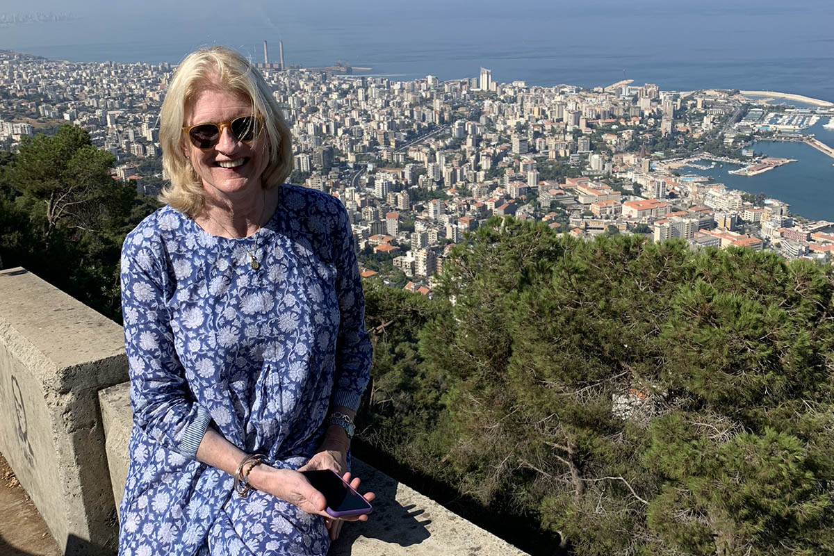 Henrietta Loyd with Beirut view