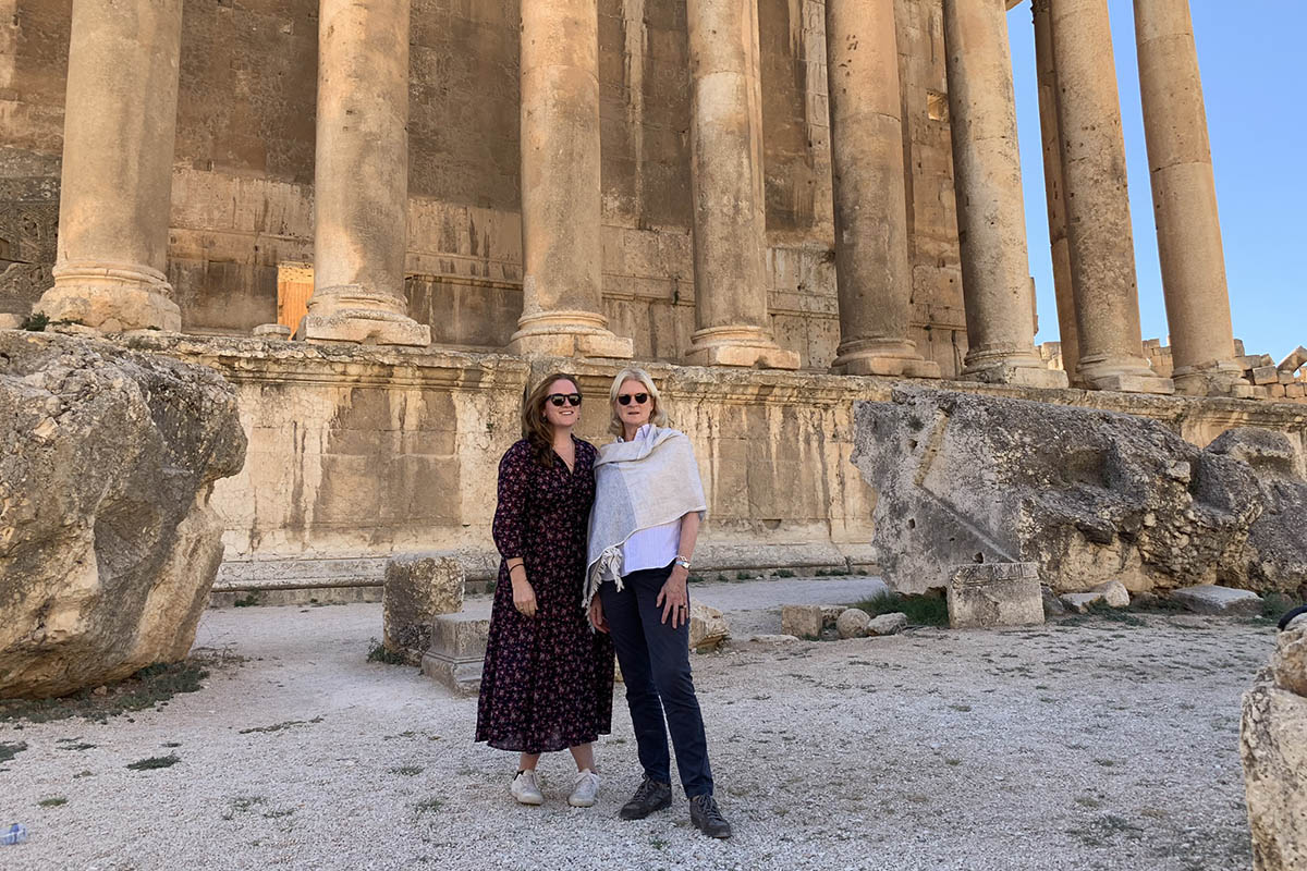 Henrietta Loyd and Venetia Stanley at Roman Temple Ruins in Baalbek | Why you should travel to Lebanon with cazenove+loyd