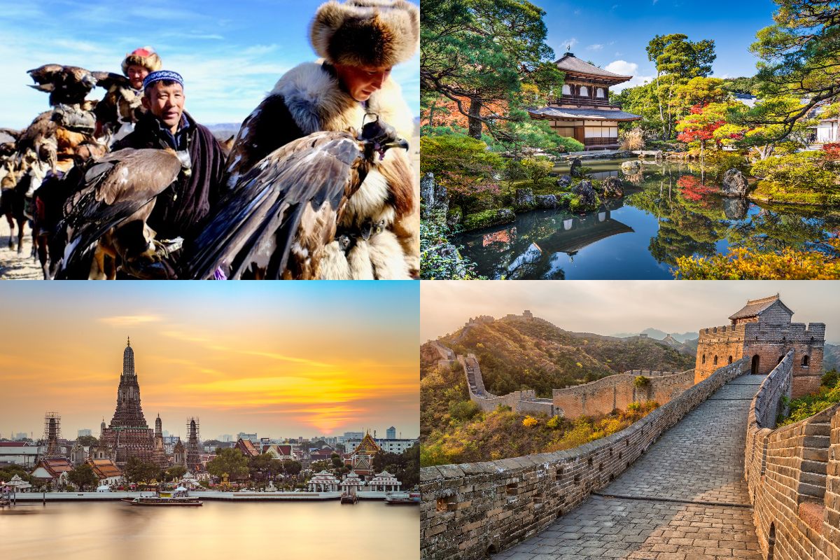 Mongolia, Japan, Thailand and China 