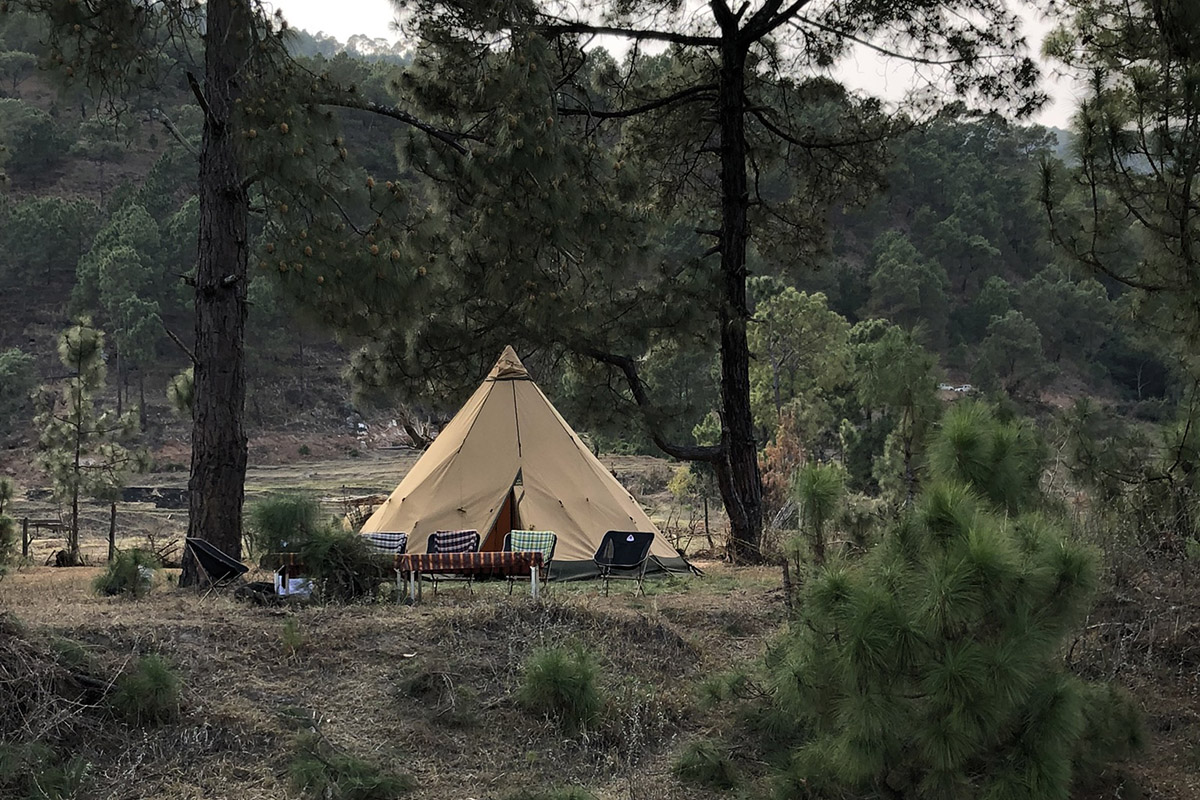 Camping in the Bhutanese wilderness