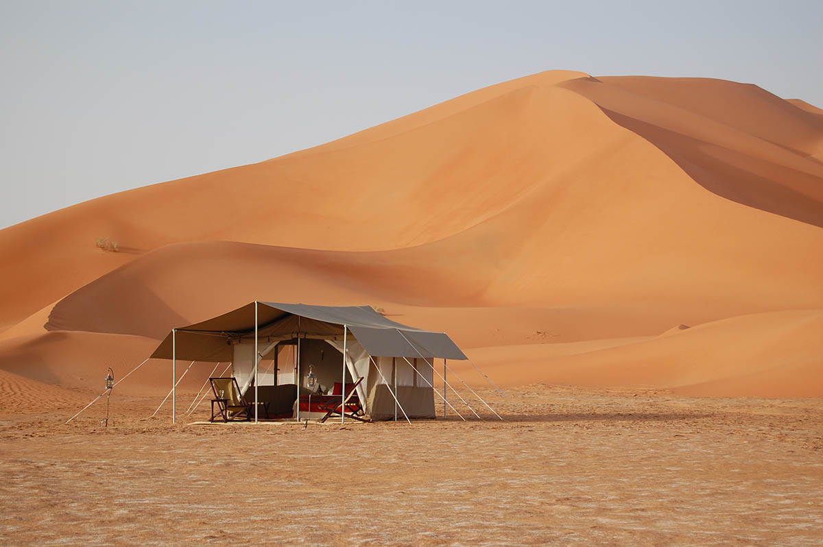 isolated tent camp in Wahiba Sands, Oman