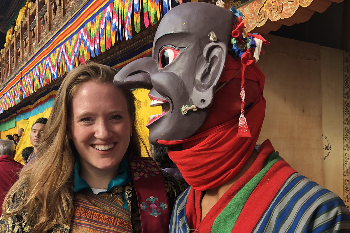 VENETIA AT A LOCAL FESTIVAL IN PUNAKHA IN BHUTAN, bespoke travel experiences