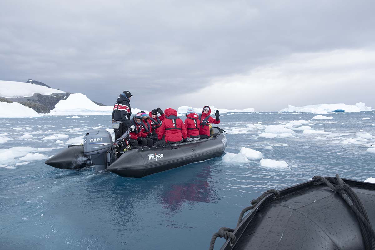 Journey on a zodiac, one of the best things to do in Antarctica