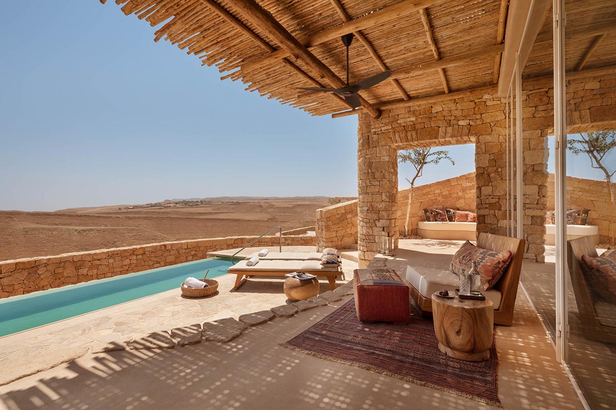 Private villa with pool view at Six Senses Shaharut in Negev Desert, Israel holiday ideas