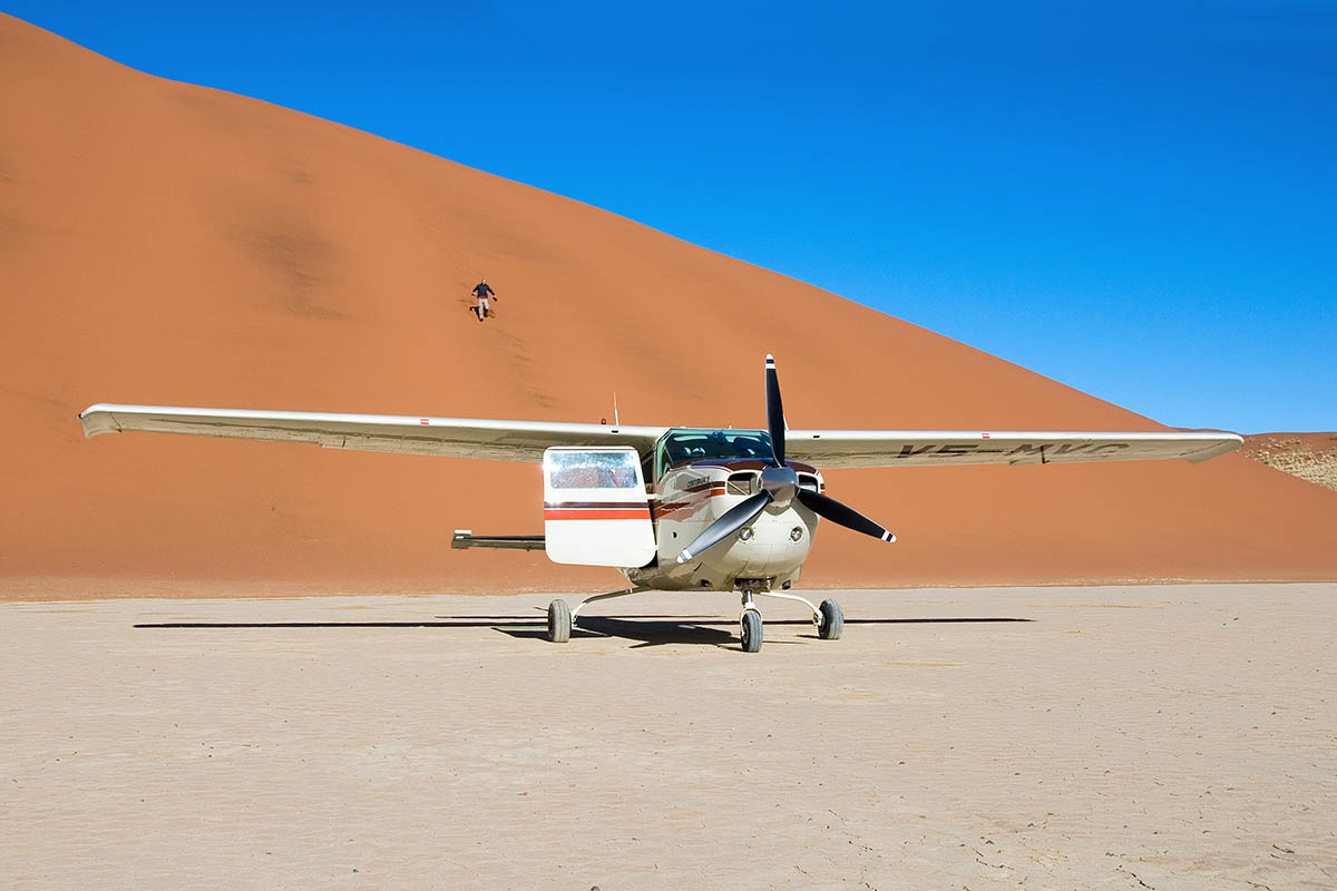 Luxury holidays in Namibia include flying safaris