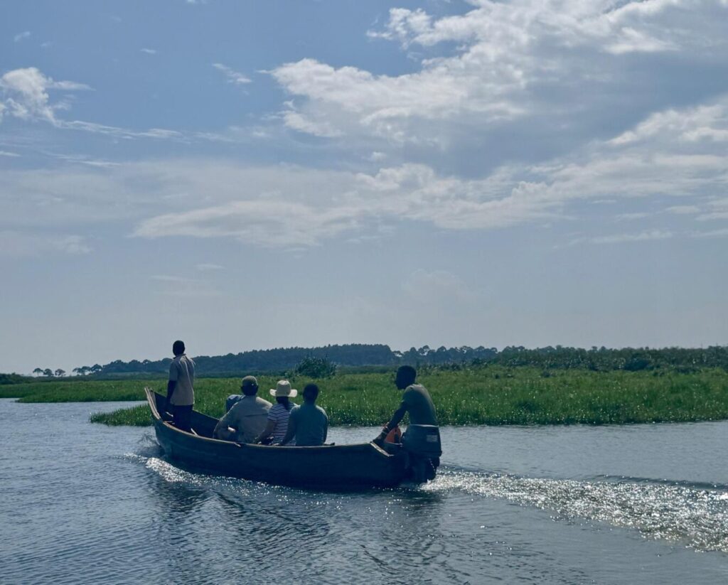 boat on lake victoria, uganda