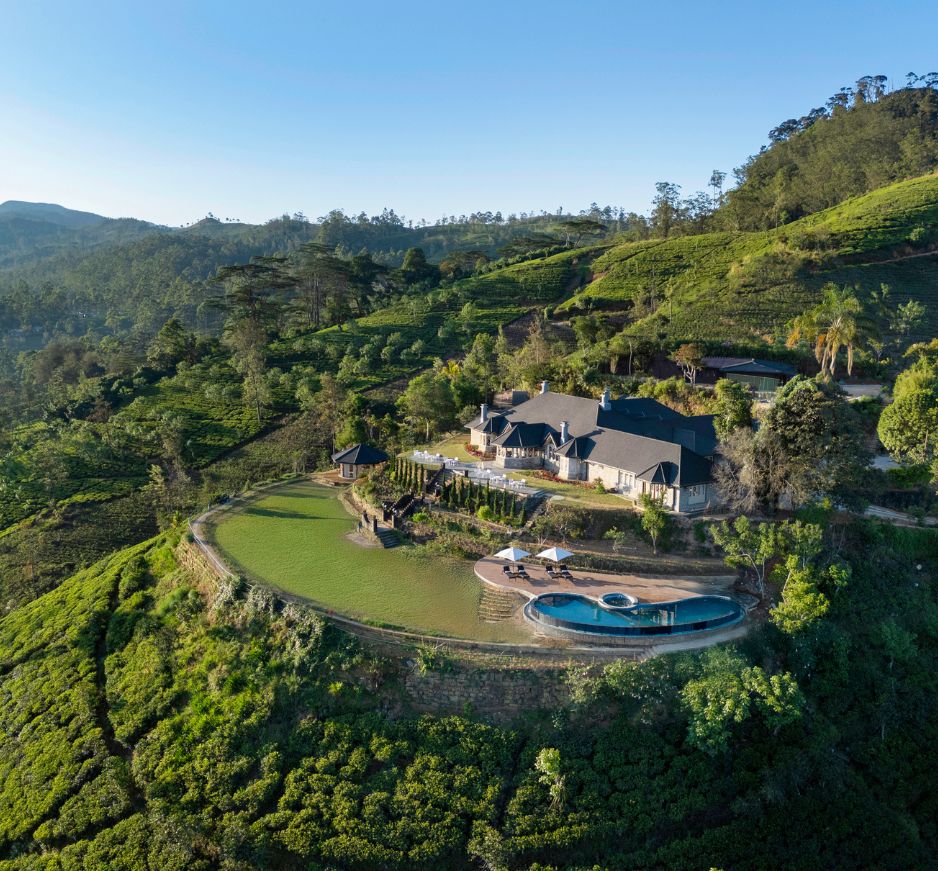 Aerial, Uga Halloowella, Hill Country, Sri Lanka