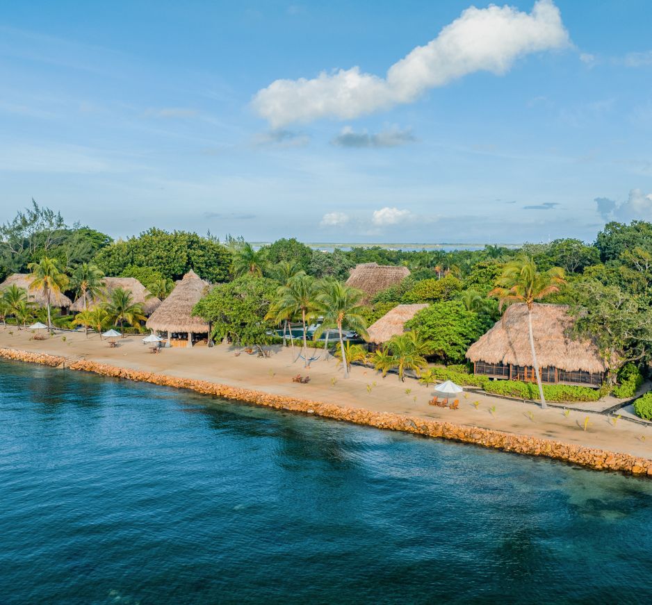 Aerial, Turtle Inn, Placencia, Belize