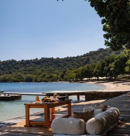 Beach Deck Lunch, Amanwana, Moyo Island, Bali, Indonesia