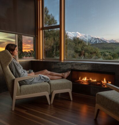 Treehouse Morning Coffee, Hapuku Lodge & Tree Houses, Kaikoura, New Zealand