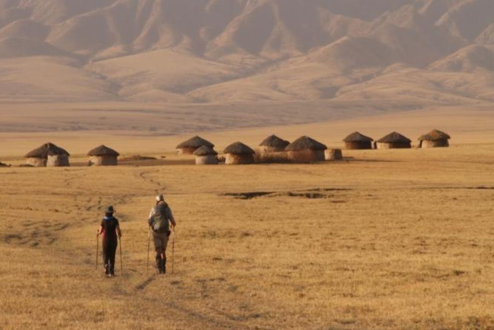 Maasai houses near Lake Natron