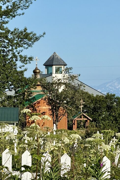 Alaskan Russian orthodox wooden church