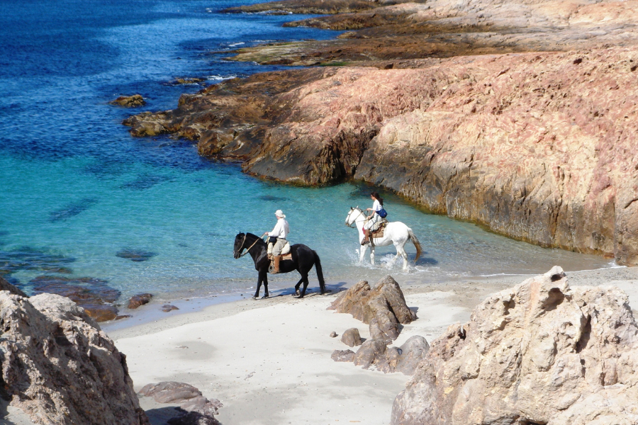 Riding at Bahia Bustamante, Patagonia, Argentina