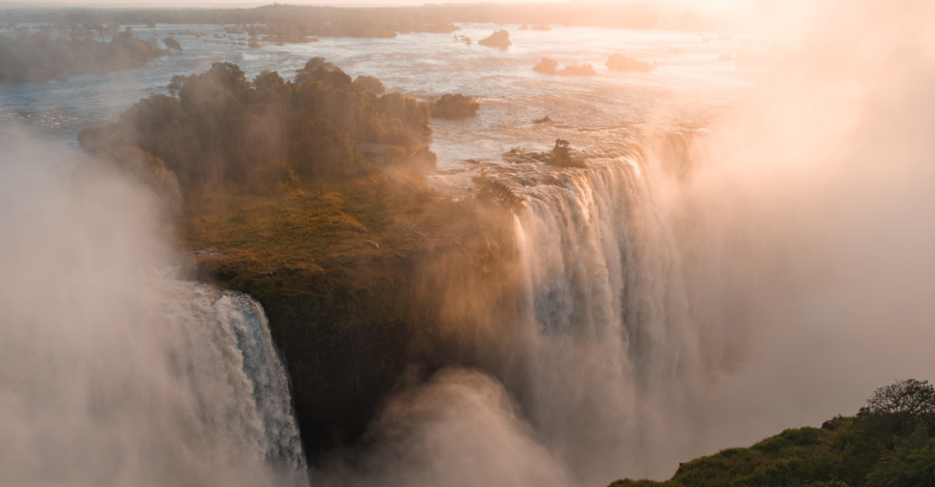 Victoria Falls landscape on the border of Zambia and Zimbabwe