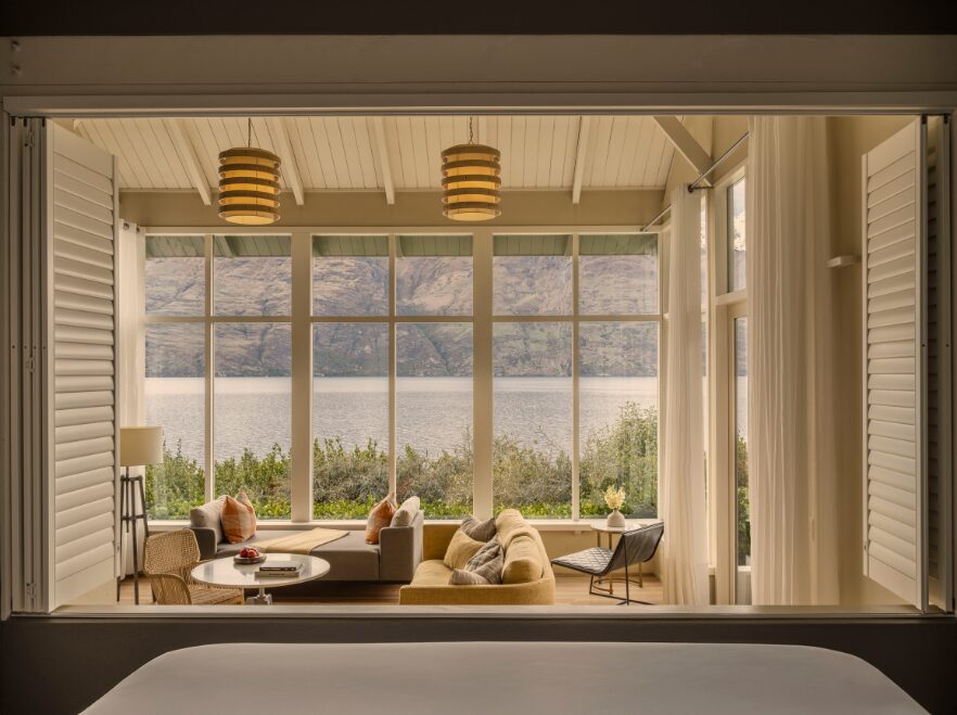Grand Lake View Suite Bedroom, Rosewood Matakauri, Queenstown, New Zealand