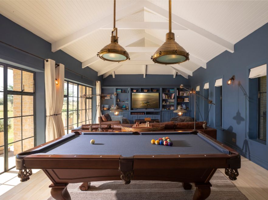 Relax playing pool at Amani House, Maasai Mara, Kenya