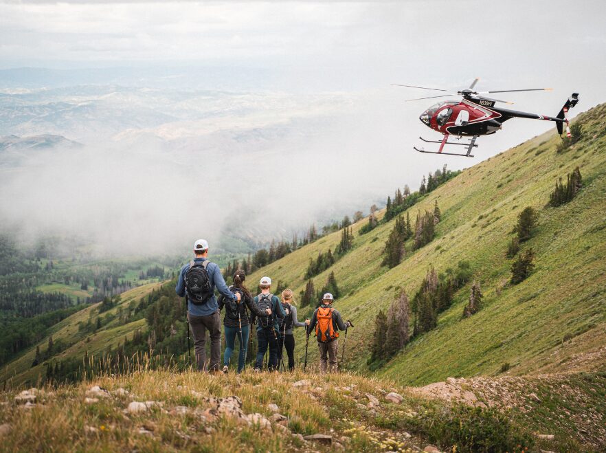 Heli-hiking from the Lodge at Blue Sky
