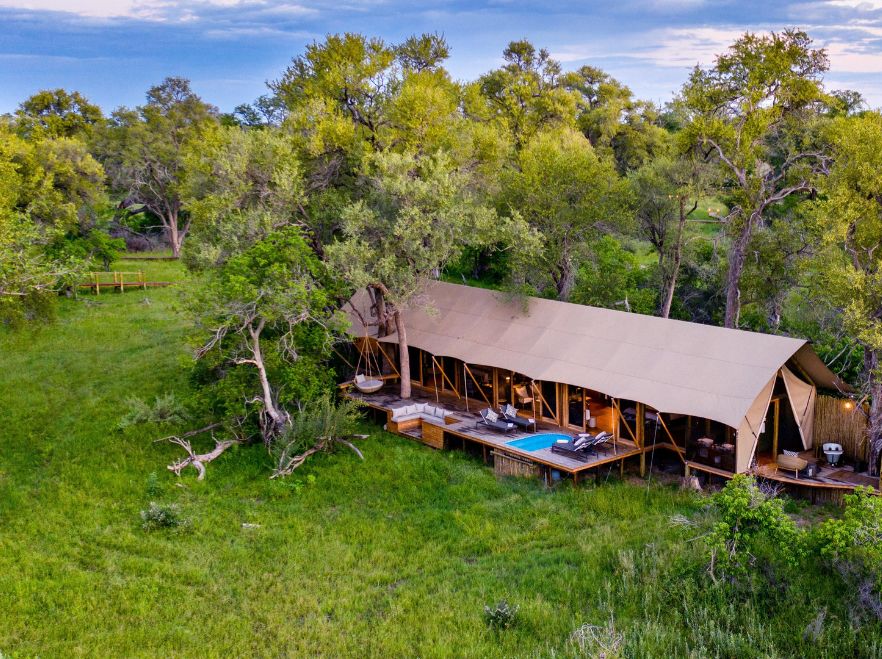 A tent at Tuludi, Okavango Delta, Botswana