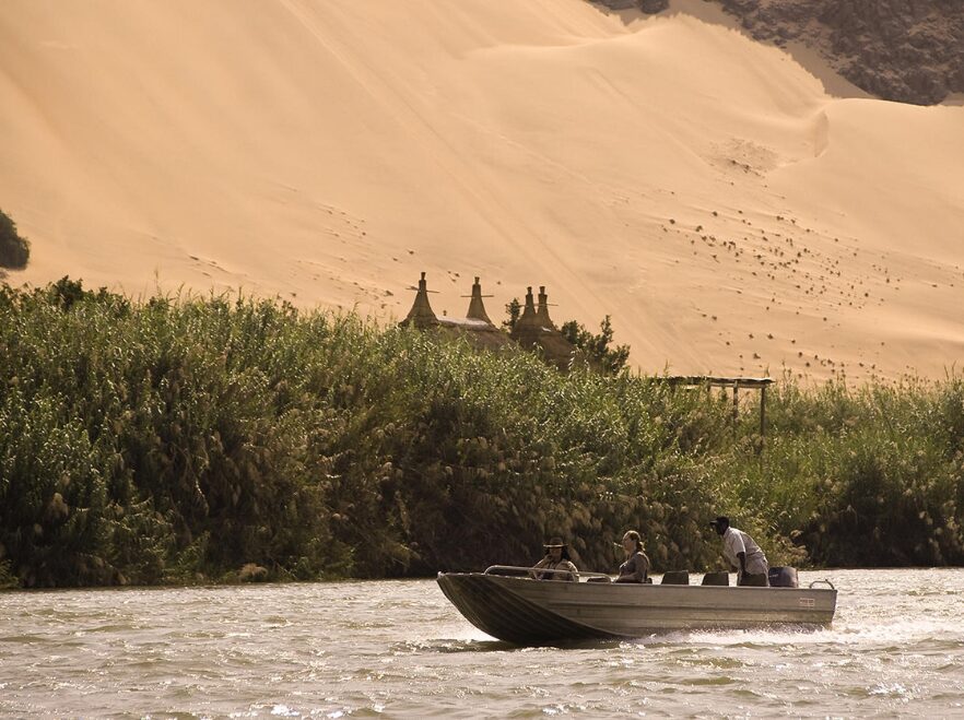 On the river at Serra Cafema Lodge