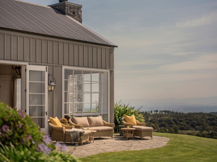Four Bedroom Villa Exterior Patio, Rosewood Cape Kidnappers, Hawke's Bay, New Zealand