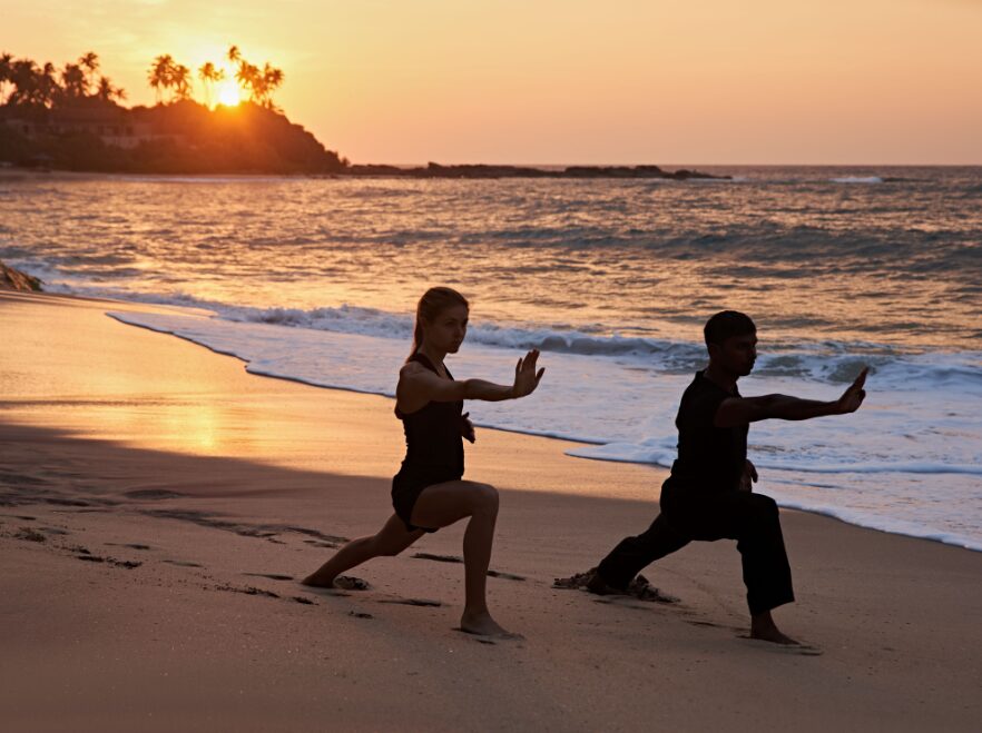 Tai Chi on the Beach, Amanwella, Tangalle, Sri Lanka