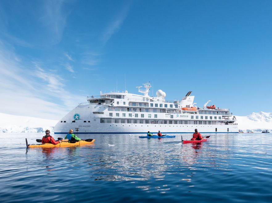 Kayaking from the Greg Mortimer
