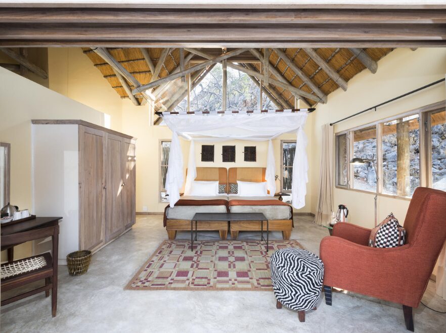 A suite at Ongava Lodge