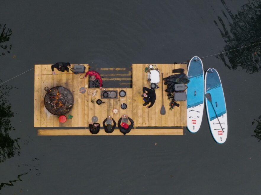 A private platform at Nimmo Bay