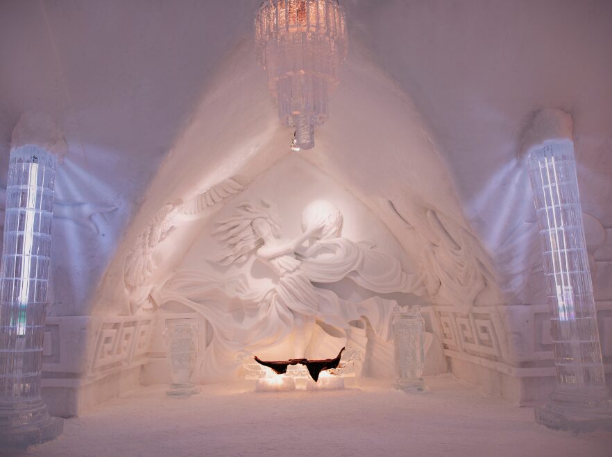 Interior, Hotel de Glace, Quebec, Canada