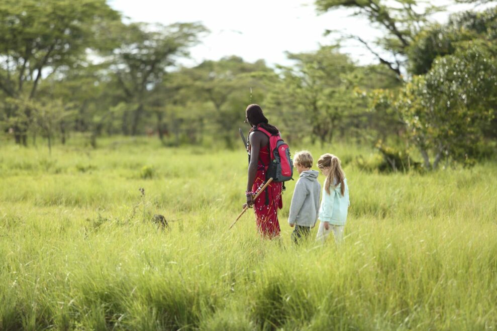 Kids exploring from Angama Mara, Kenya