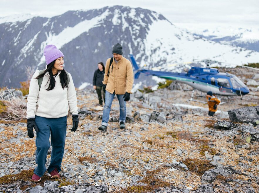 Heli hiking from Nimmo Bay, British Columbia