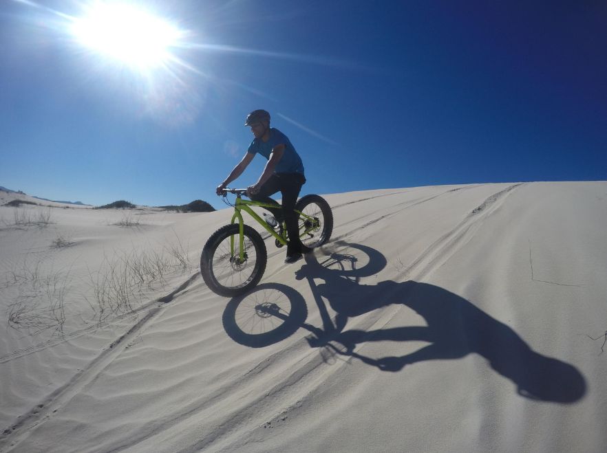 Fat biking near Grootbos, Garden Route, South Africa