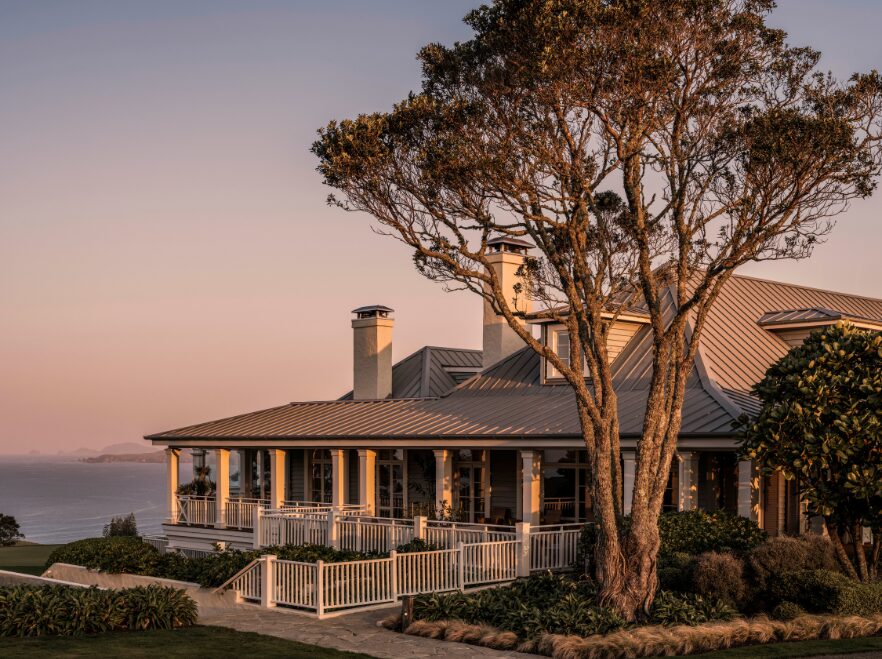 Main Lodge Exterior, Rosewood Kauri Cliffs, Matauri Bay, New Zealand