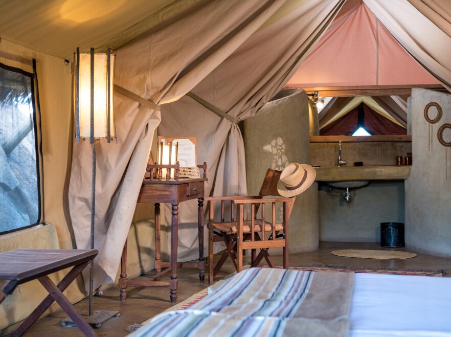 A tent at Olduvai Camp, Tanzania