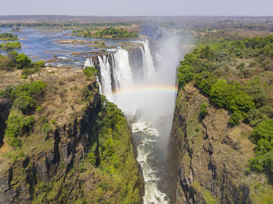 Victoria Falls from above Getty
