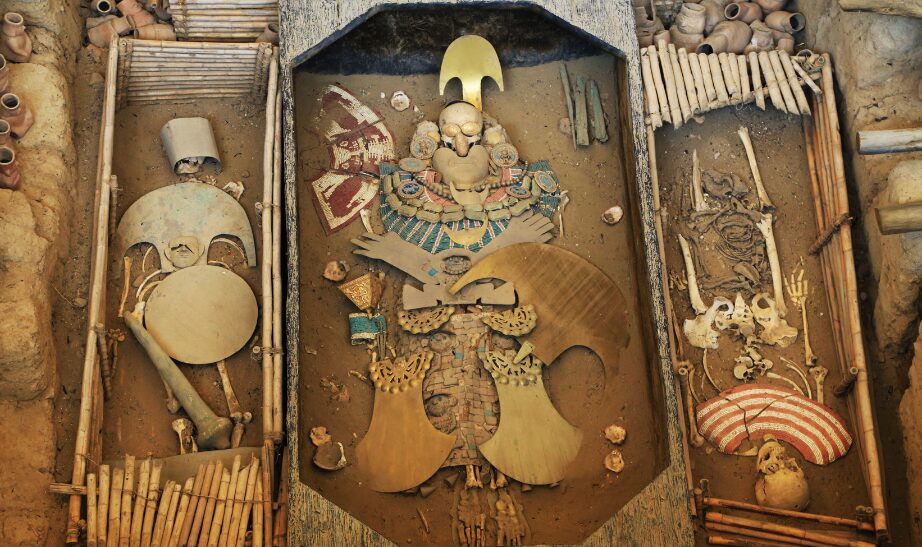 Reconstruction of the Lord of Sipán’s Burial Chamber at Huaca Rajada in Northern Peru