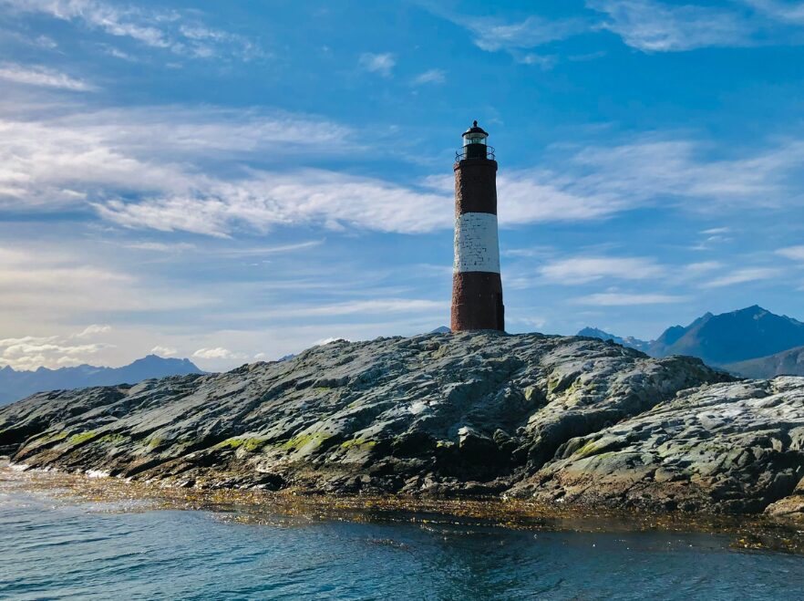 The famous lighthouse near Ushuaia