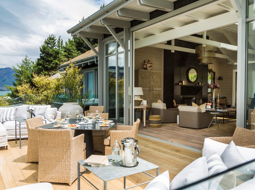 Matakauri Four Bedroom Villa Balcony, Rosewood Matakauri, Queenstown, New Zealand