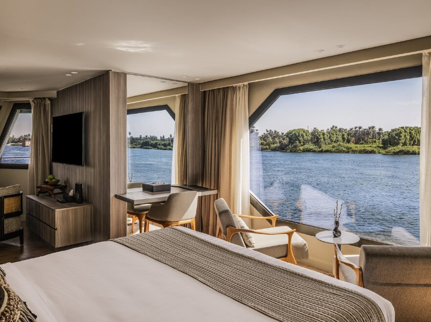 A suite on the Historia dahabiya, Egypt