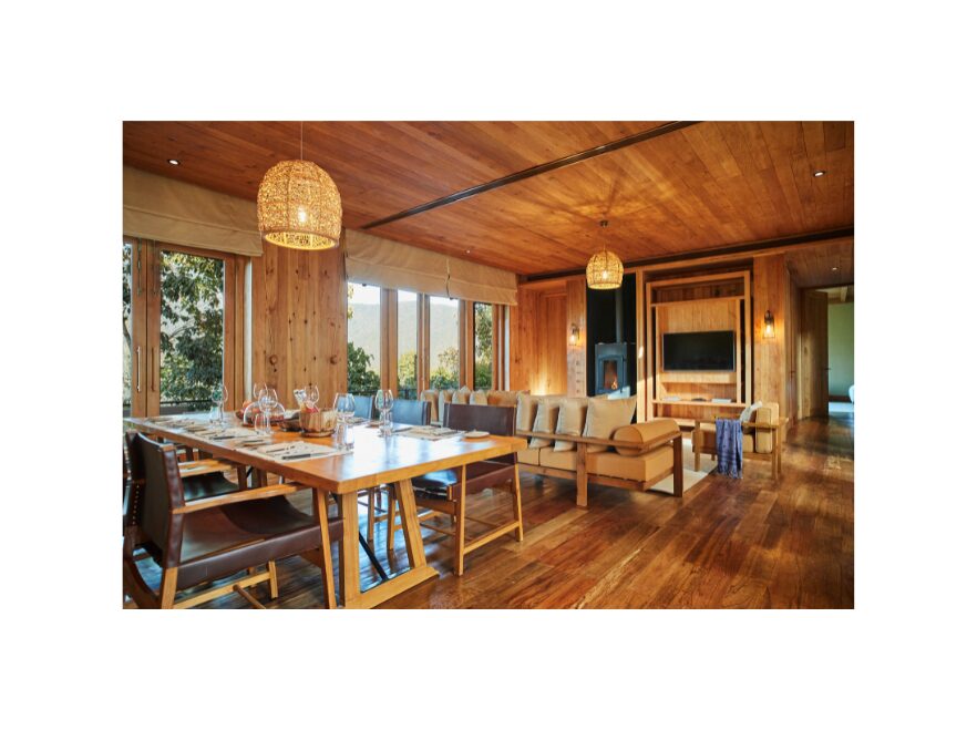 Dining Room, Two Bedroom Villa, Six Senses Punakha, Bhutan