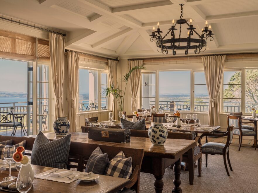 Main Lodge Main Dining Room, Rosewood Kauri Cliffs, Matauri Bay, New Zealand