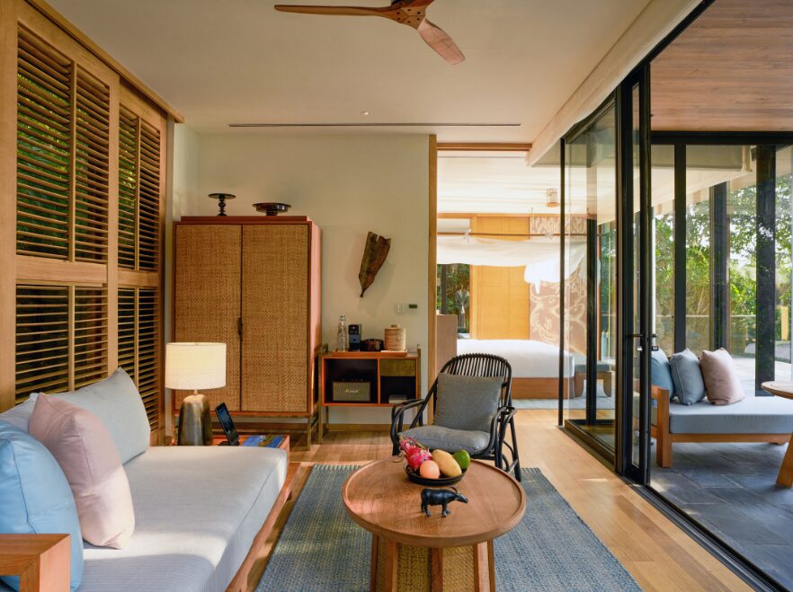 Ocean Pool Villa Suite Living Room, Six Senses, Krabey Island, Cambodia