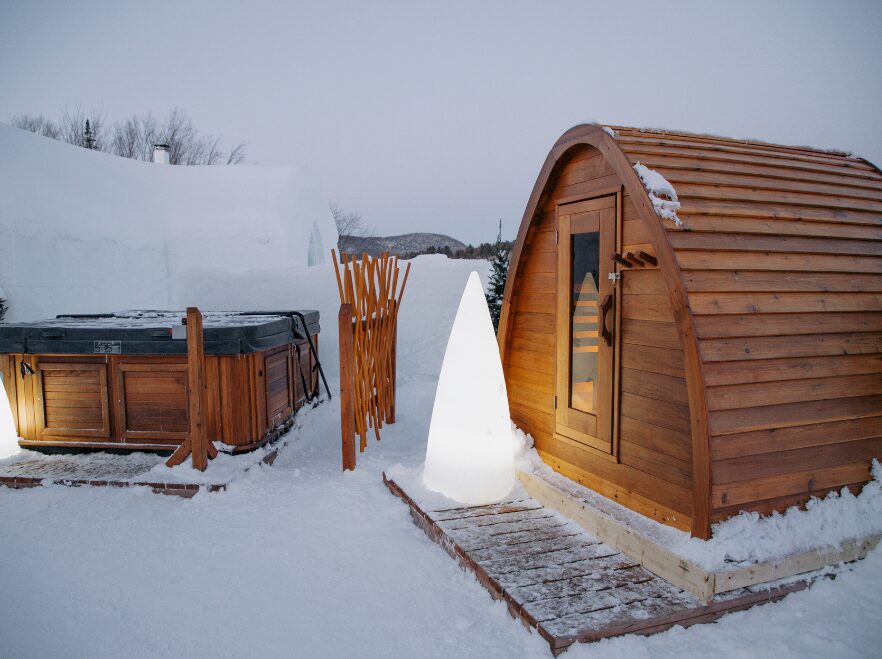 Sauna and Hot Tub, Hotel de Glace, Quebec, Canada